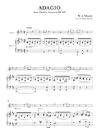 Adagio from Clarinet Concerto for Flute and Piano Clarinet scores gallery preview page 3