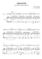 Adagio from Clarinet Concerto for Bassoon and Piano Clarinet scores gallery preview page 3