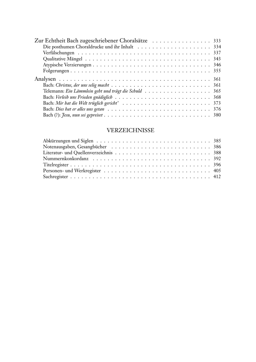 Der Choralsatz bei J. S. Bach und seinen Zeitgenossen -Eine historische Satzlehre.- Collection / Songbook - Sheet Music page 4