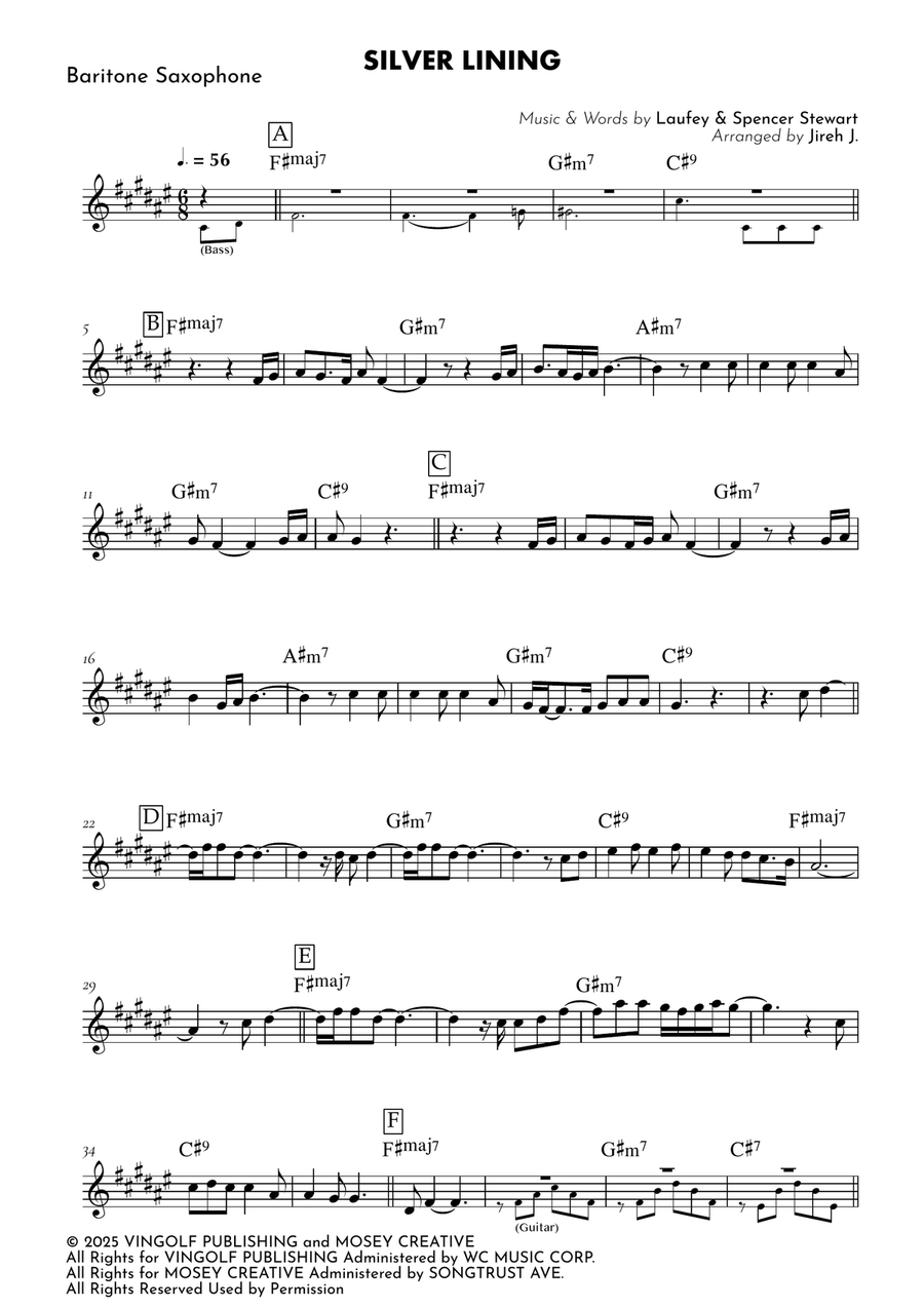 Silver Lining Baritone Saxophone - Digital Sheet Music page 2