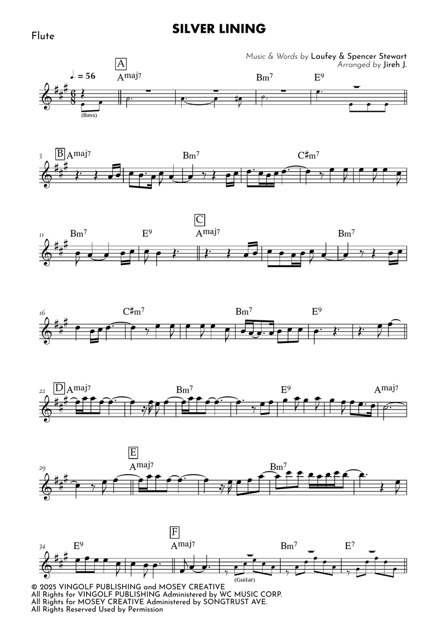 Silver Lining Flute Solo - Digital Sheet Music page 2