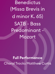 Benedictus (Missa Brevis in d minor K. 65) SATB - Bass Predominant - Mozart