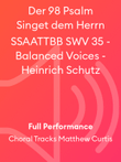 Der 98 Psalm Singet dem Herrn SSAATTBB SWV 35 - Balanced Voices - Heinrich Schutz