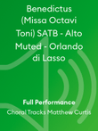 Benedictus (Missa Octavi Toni) SATB - Alto Muted - Orlando di Lasso