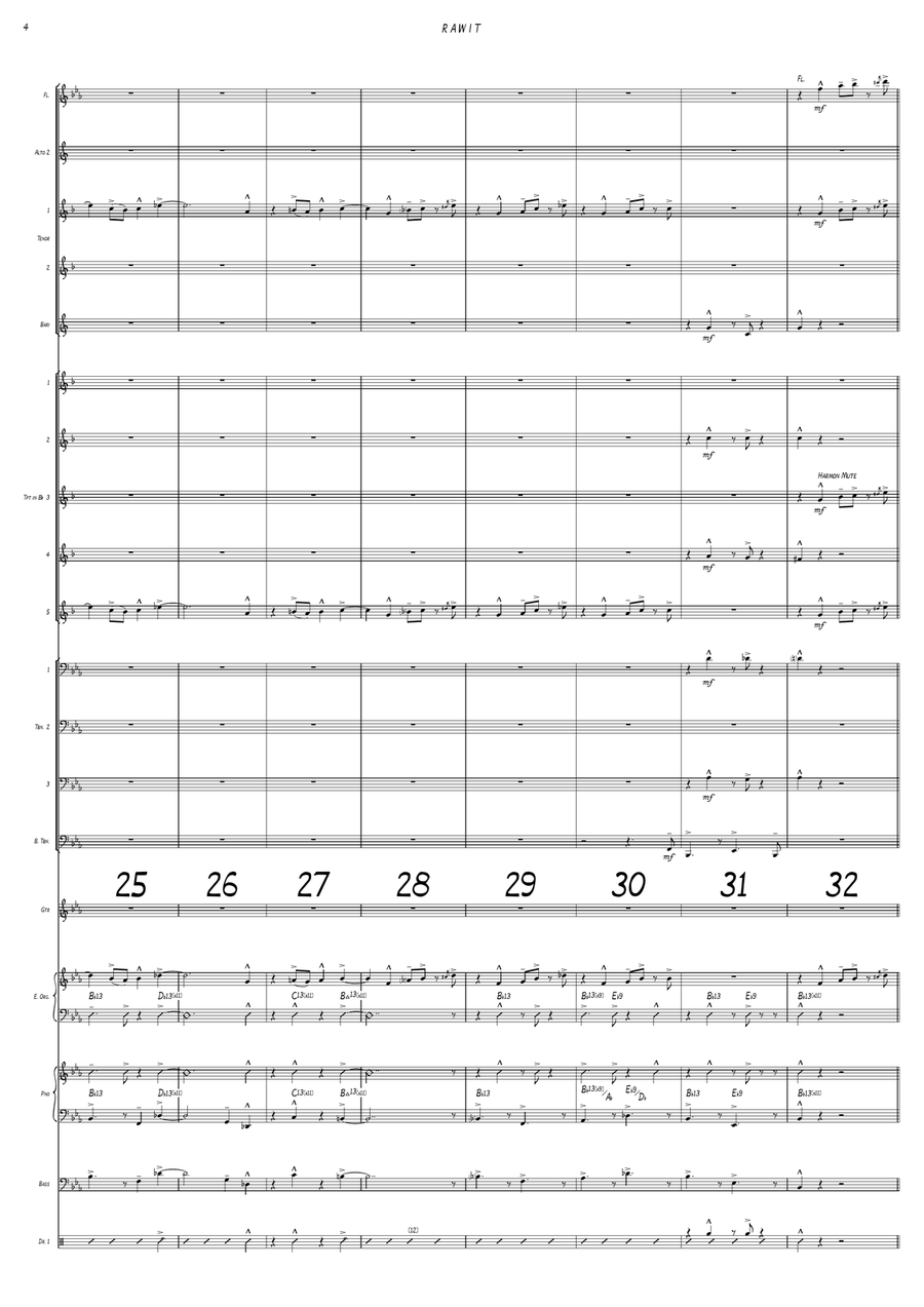 R A W I T Jazz Ensemble - Digital Sheet Music page 4