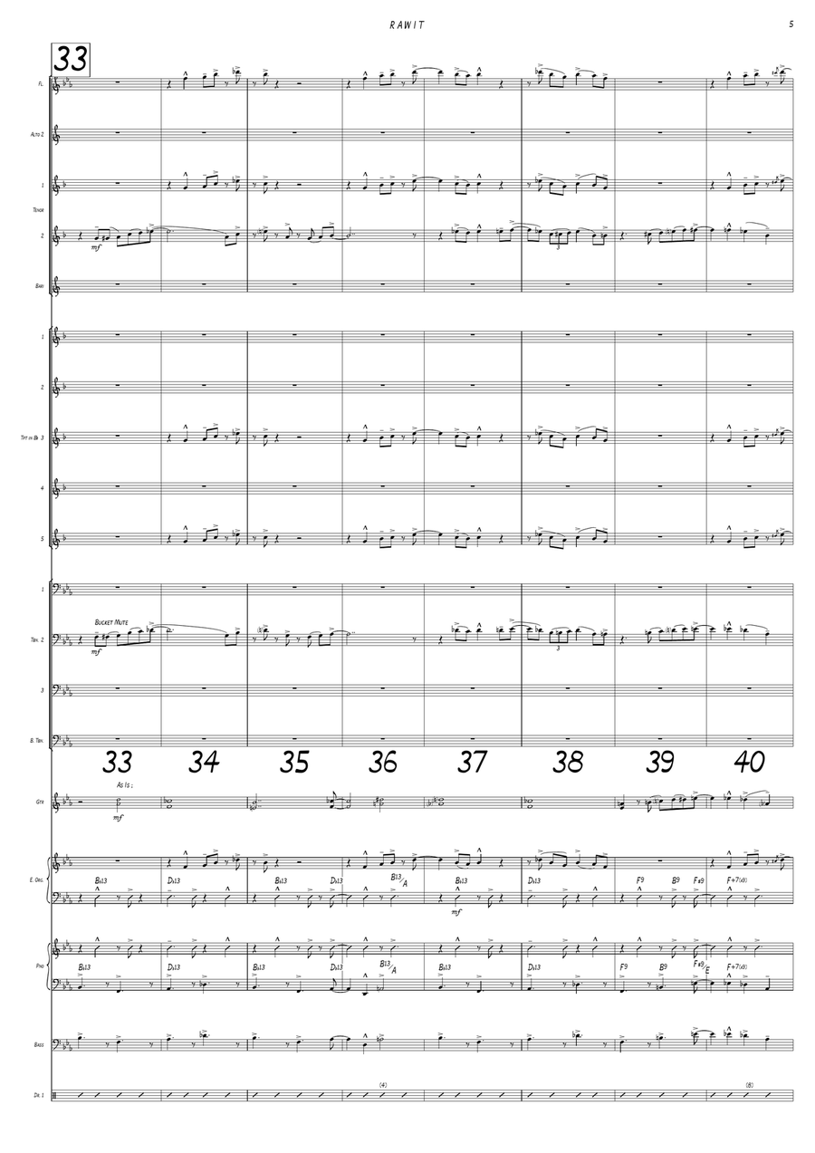 R A W I T Jazz Ensemble - Digital Sheet Music page 5