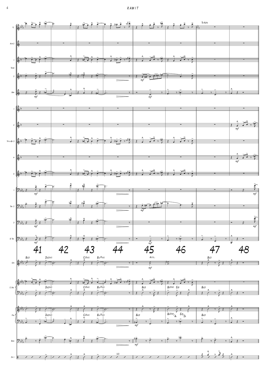 R A W I T Jazz Ensemble - Digital Sheet Music page 6