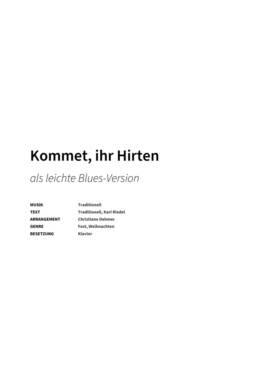 Kommet, ihr Hirten by Traditional Piano Solo - Digital Sheet Music page 2