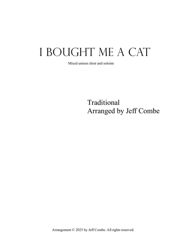 I Bought Me a Cat