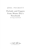 Prelude and Fugato on Mama Dee's Notebook