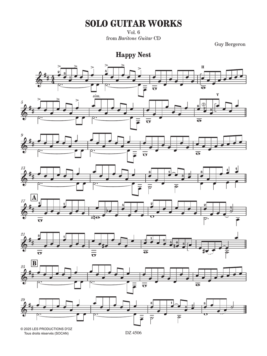 Solo Guitar Works, vol. 6 Classical Guitar - Digital Sheet Music page 4