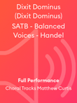 Dixit Dominus (Dixit Dominus) SATB - Balanced Voices - Handel