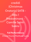 Domine, ego credidi (Christmas Oratorio) SATB - Alto 1 Predominant - Camille Saint-Saëns