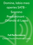 Domine, labia mea aperies SATB - Soprano Predominant - Orlando di Lasso