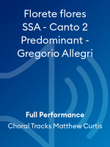 Florete flores SSA - Canto 2 Predominant - Gregorio Allegri