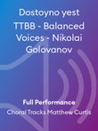 Dostoyno yest TTBB - Balanced Voices - Nikolai Golovanov