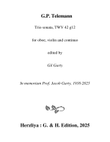 Trio sonata TWV 42 g12 (original- score and parts)