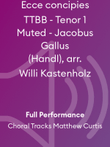 Ecce concipies TTBB - Tenor 1 Muted - Jacobus Gallus (Handl), arr. Willi Kastenholz