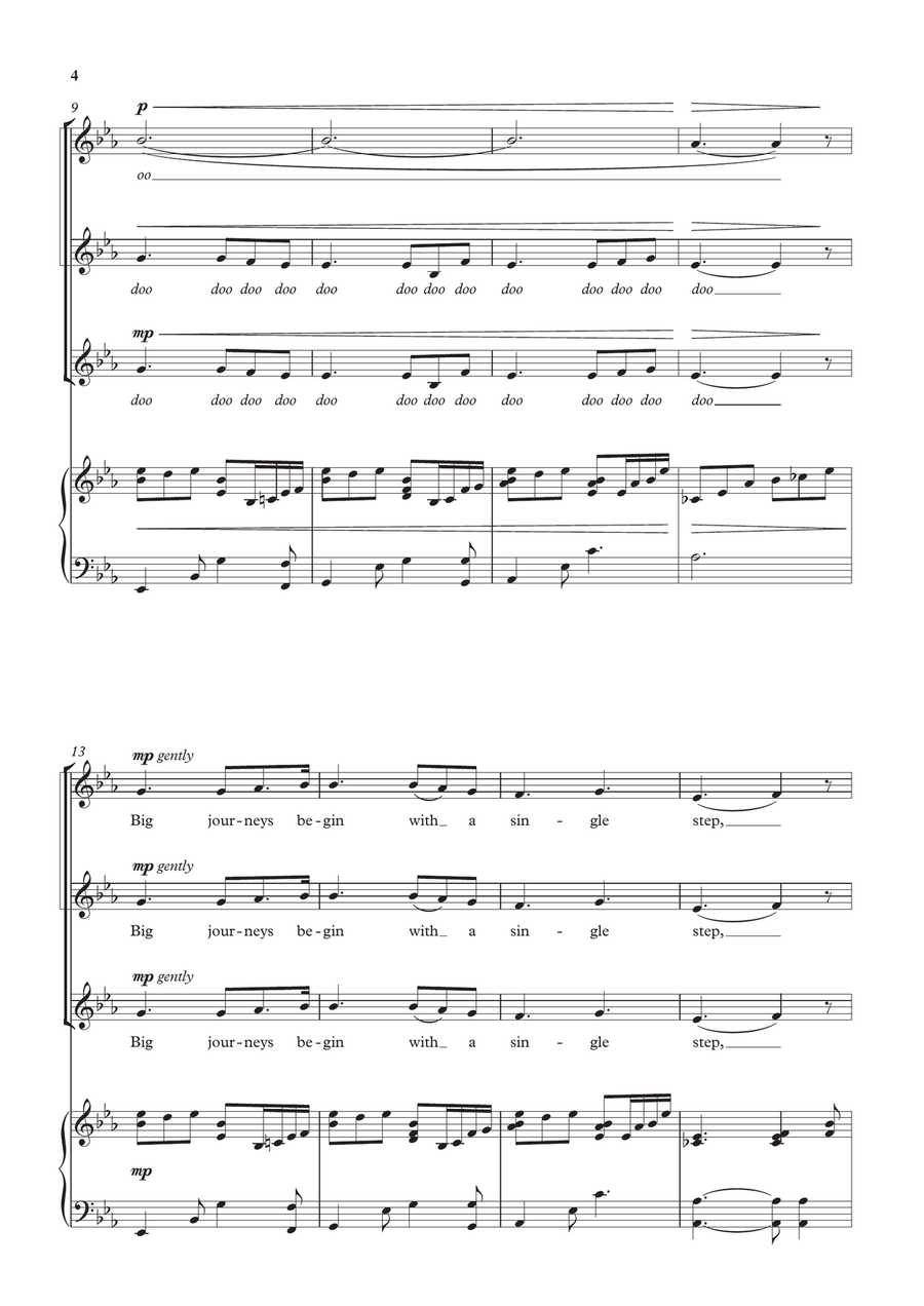 Above, Beyond, Sing On! SSA scores gallery preview page 4