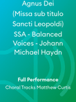 Agnus Dei (Missa sub titulo Sancti Leopoldi) SSA - Balanced Voices - Johann Michael Haydn