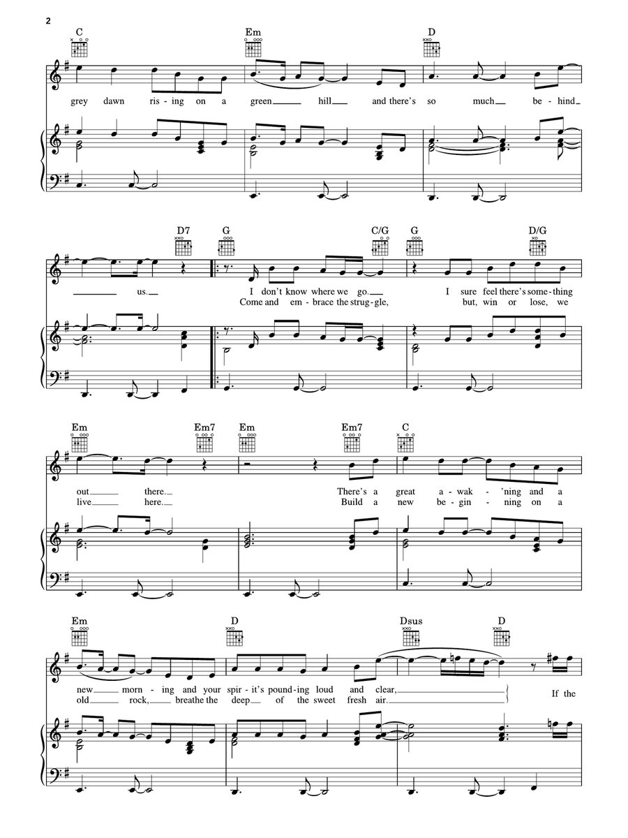If The River Can Bend by Elton John Piano, Vocal, Guitar - Digital Sheet Music page 2