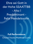 Ehre sei Gott in der Hohe SSAATTBB - Alto 1 Predominant - Felix Mendelssohn