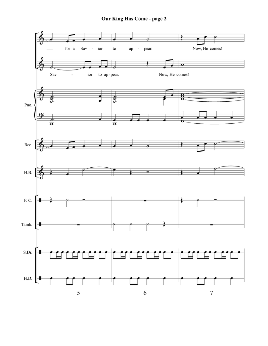 Our King Has Come Instruments (Digital) Handbell Choir - Digital Sheet Music page 4