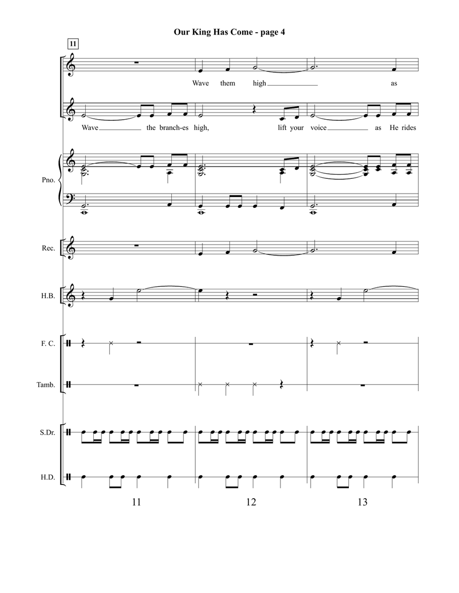 Our King Has Come Instruments (Digital) Handbell Choir - Digital Sheet Music page 6