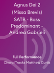 Agnus Dei 2 (Missa Brevis) SATB - Bass Predominant - Andrea Gabrieli