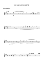 You Are My Sunshine Saxophone Quintet scores gallery preview page 3