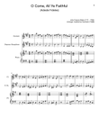 O Come, All Ye Faithful - Clarinet, S. Sax. and Piano. With Parts.