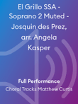 El Grillo SSA - Soprano 2 Muted - Josquin des Prez, arr. Angela Kasper