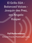 El Grillo SSA - Balanced Voices - Josquin des Prez, arr. Angela Kasper