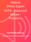 Alleluia (Missa Super) SATB - Balanced Voices - Palestrina