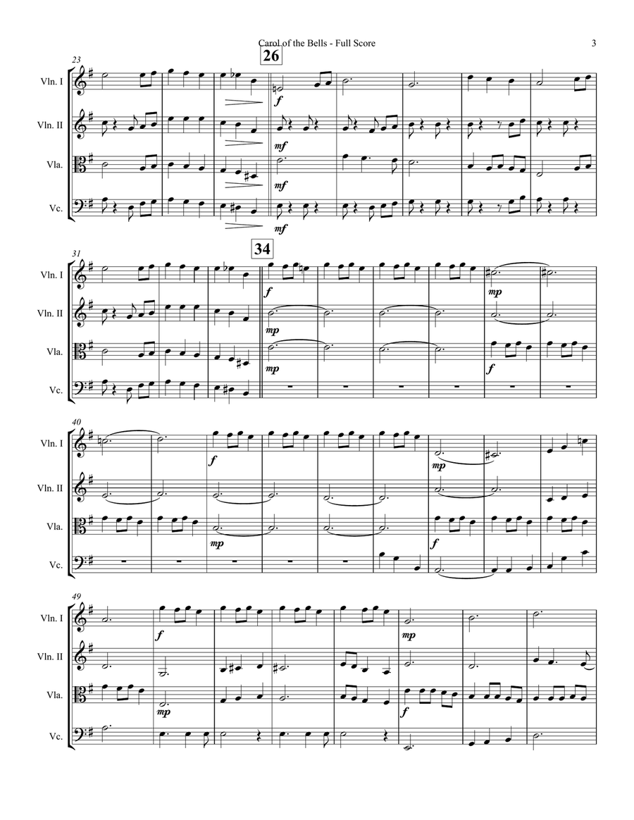 20 String Quartets - Christmas Swing and Jazz String Quartet - Digital Sheet Music page 4