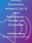 Allelujah (Coronation Anthem 2, No. 5) - Alto 1 Predominant - Handel, ed. Chrysander