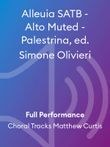 Alleuia SATB - Alto Muted - Palestrina, ed. Simone Olivieri