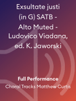 Exsultate justi (in G) SATB - Alto Muted - Ludovico Viadana, ed. K. Jaworski