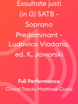 Exsultate justi (in G) SATB - Soprano Predominant - Ludovico Viadana, ed. K. Jaworski