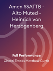 Amen SSATTB - Alto Muted - Heinrich von Herzogenberg