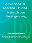 Amen SSATTB - Soprano 2 Muted - Heinrich von Herzogenberg