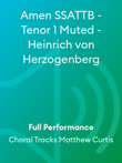 Amen SSATTB - Tenor 1 Muted - Heinrich von Herzogenberg