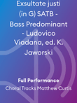 Exsultate justi (in G) SATB - Bass Predominant - Ludovico Viadana, ed. K. Jaworski