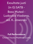 Exsultate justi (in G) SATB - Bass Muted - Ludovico Viadana, ed. K. Jaworski