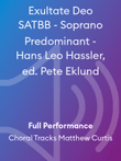 Exultate Deo SATBB - Soprano Predominant - Hans Leo Hassler, ed. Pete Eklund