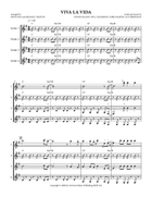 Viva La Vida Guitar Ensemble scores gallery preview page 3