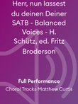 Herr, nun lassest du deinen Deiner SATB - Balanced Voices - H. Schütz, ed. Fritz Broderson