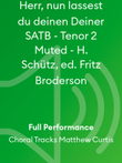 Herr, nun lassest du deinen Deiner SATB - Tenor 2 Muted - H. Schütz, ed. Fritz Broderson