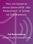 Herr, nun lassest du deinen Deiner SATB - Alto Predominant - H. Schütz, ed. Fritz Broderson
