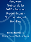 Herr, wenn Trubsal da ist SATB - Soprano Predominant - Gottfried August Homilius